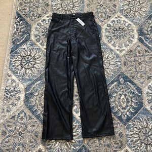 black leather pants